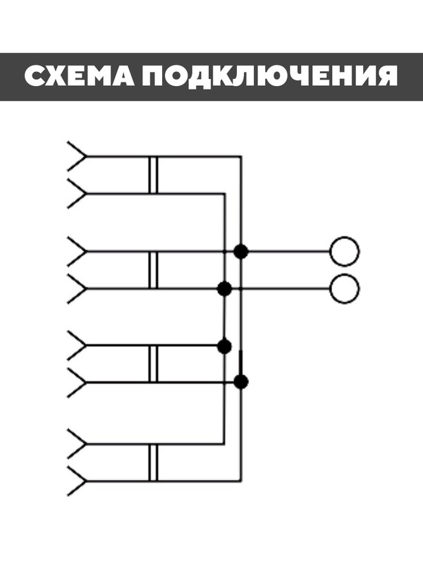 Розетка 4-х местная горизонтальная 2П открытой установки IP20 10A бук "Ладога" TDM SQ1801-0328