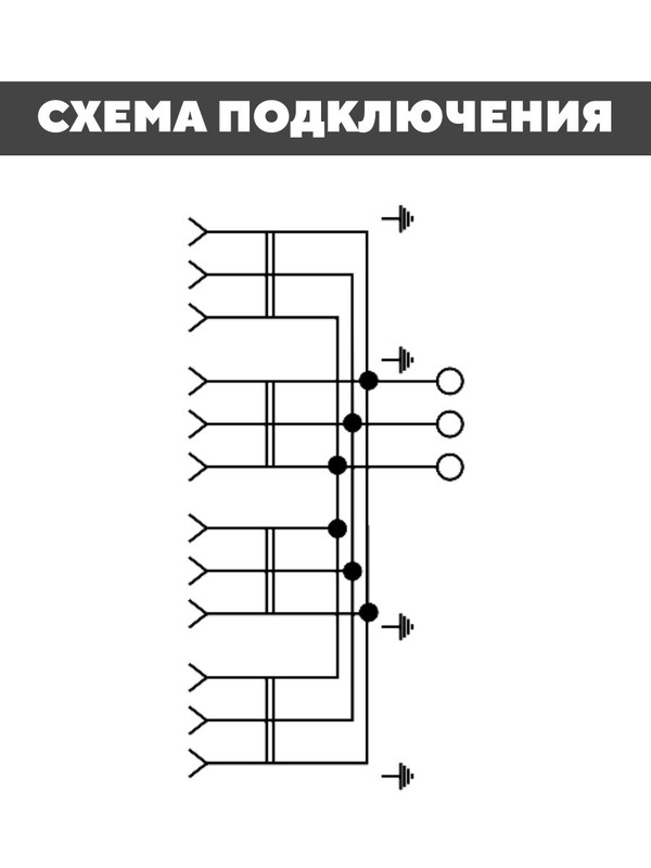 Розетка 4-х местная горизонтальная 2П+3 открытой установки IP20 16A бук "Ладога" TDM SQ1801-0330