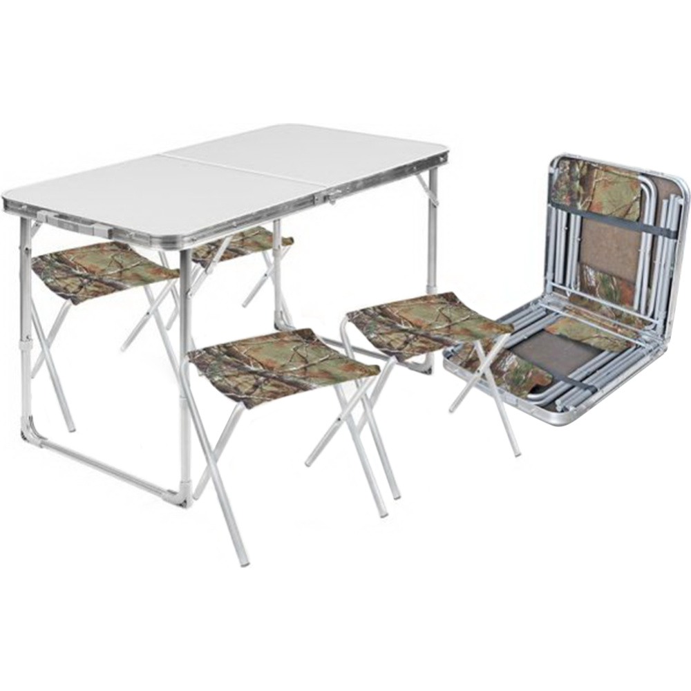 Комплект складной мебели «Nika» стол + 4 стула, ССТ-К2/ХМ, хант/металлик