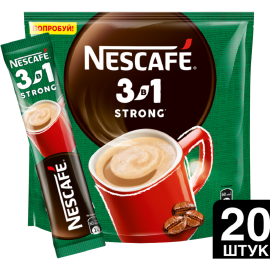 Кофейный напиток порционный «Nescafe» 3 в 1 крепкий, 20х14.5 г