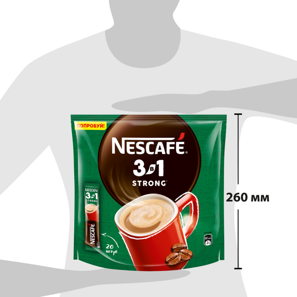 Уп. Кофейный напиток растворимый «Nescafe» 3 в 1 крепкий, 20х14.5 г #4