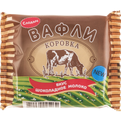 Вафли «С­ло­ды­ч» Ко­ров­ка, вкус шо­ко­лад­ное молоко, 40 г