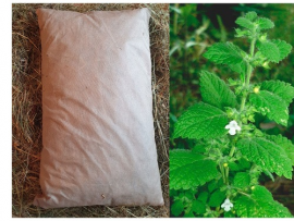 Подушка из лугового сена для бани с мелиссой