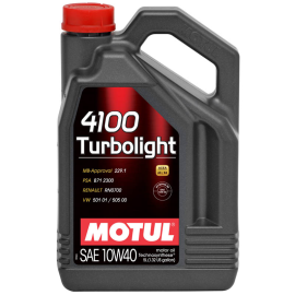 Масло моторное "Motul" 10W40 4100 Turbolight 5 литров