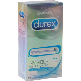 Презервативы «Durex» invisible, 12 штук