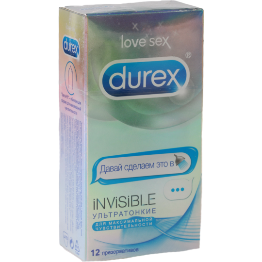 Презервативы «Durex» invisible, 12 штук