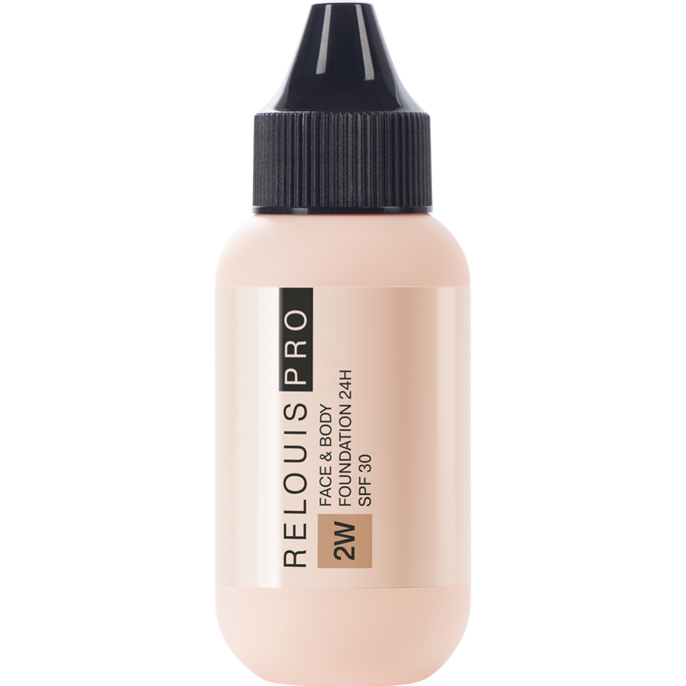 Тональный крем «Relouis» PRO Face&Body Foundation 24H SPF32, тон 2W средний оливковый, 30 г