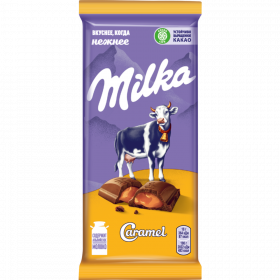 Шо­ко­лад мо­лоч­ный «Milka» с ка­ра­мель­ной на­чин­кой, 90 г