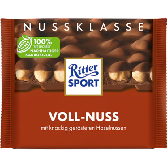 Срочный товар! Шоколад молочный «Ritter Sport» с цельным фундуком, 100 г