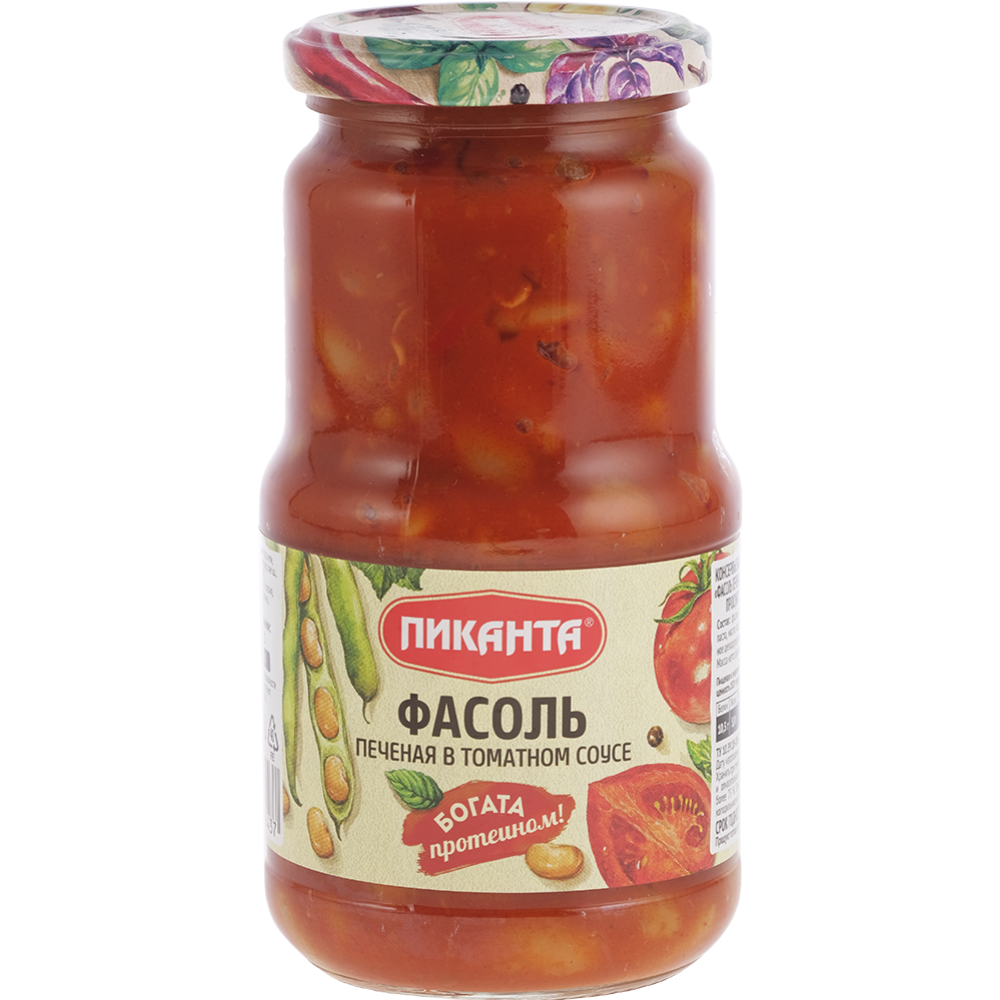 Фасоль «Пиканта» печеная в томатном соусе, 530 г