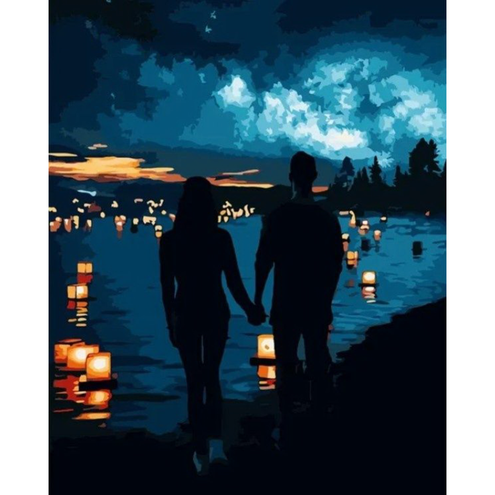 Картина по номерам «Colibri» Молодая пара у озера, VA-3571, 40х50 см
