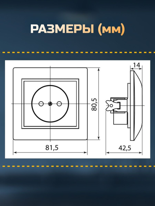 Розетка 2П 10А 250В 2шт "ЭКО" (бук) "Таймыр" TDM SQ1814-0311(2)