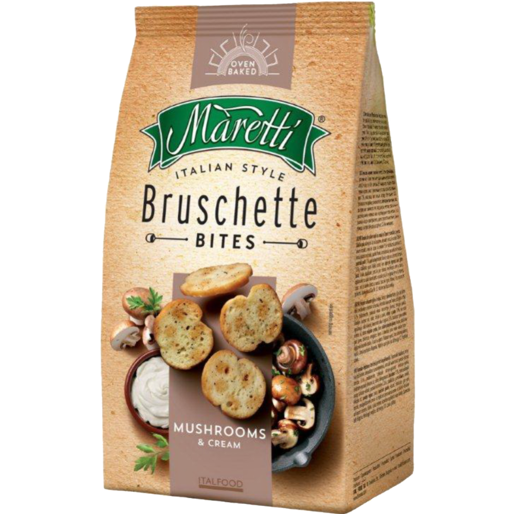 Брускетта «Maretti» Bruschette, грибы со сметаной, 70 г #0