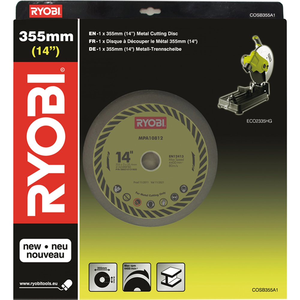 Пильный диск «Ryobi» COSB355A1, 5132002684