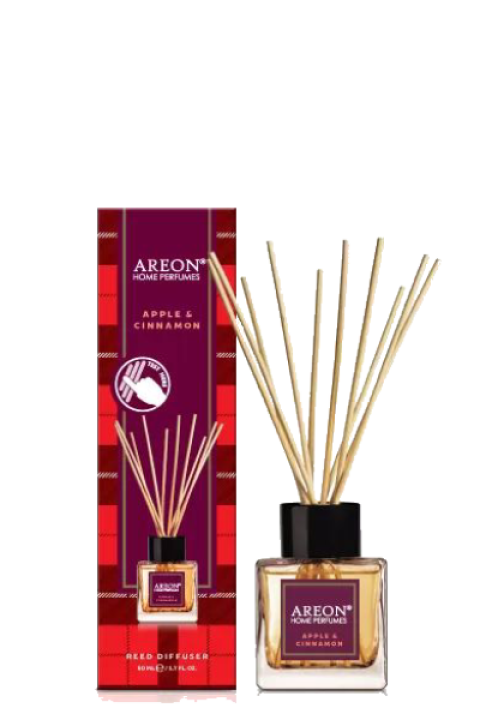 Ароматизатор воздуха для дома, аромадиффузор с палочками, Areon Home Perfume Apple Cinnamon , 50 мл