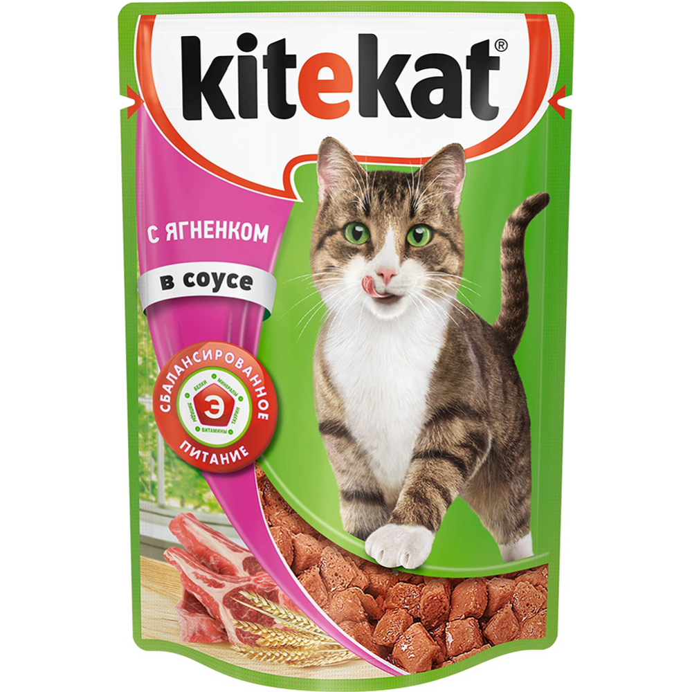 Корм для кошек «Kitekat» ягненок в соусе, 85 г #1