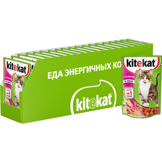 Корм для кошек «Kitekat» ягненок в соусе, 85 г