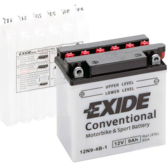 Мотоаккумулятор «Exide» 9Ah, 12N9-4B-1