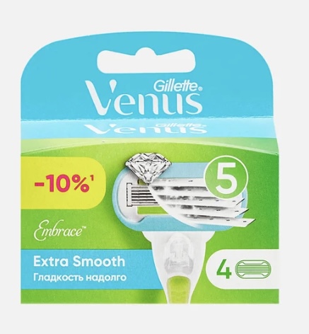 Сменные кассеты / лезвия для бритья женские Gillette Venus Embrace Extra Smooth 4 шт.