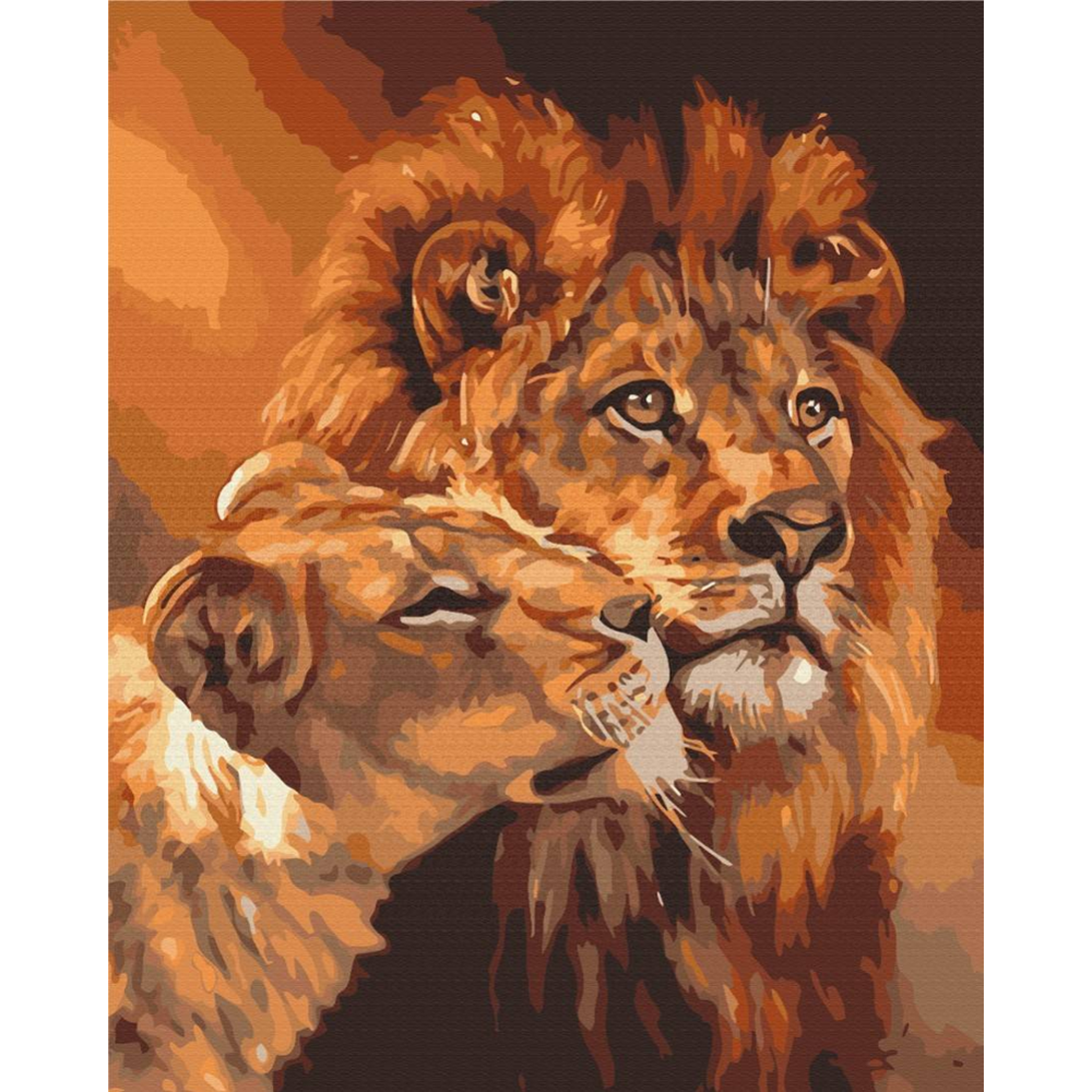 Картина по номерам «Sundays Art» Лев и львица, 40х50 см