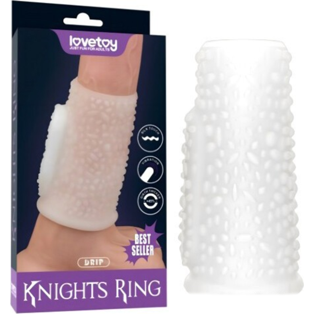 Насадка на пенис «LoveToy» Vibrating Drip Knights Ring, LV343112