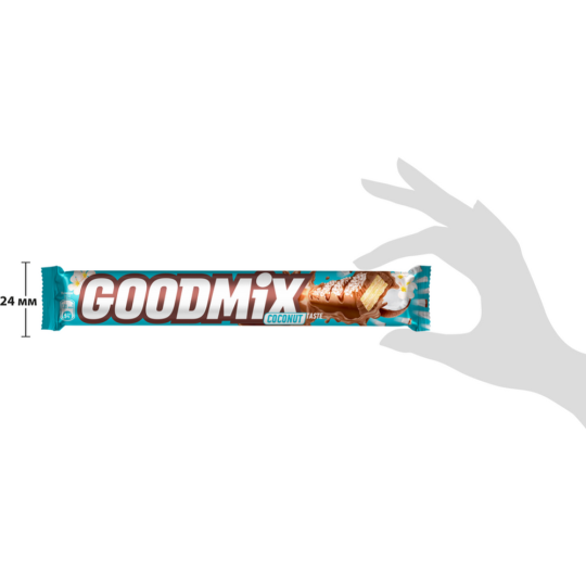 Конфета «Goodmix» со вкусом кокоса с хрустящей вафлей, 45г