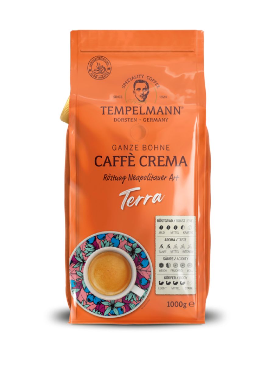 Кофе в зернах  Tempelmann TERRA CAFÉ CREMA,  1000г. Германия