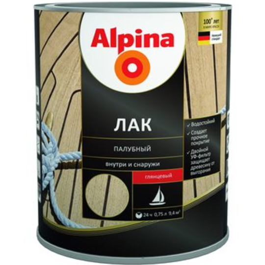 Лак «Alpina» палубный, 948103968, 2.5 л 