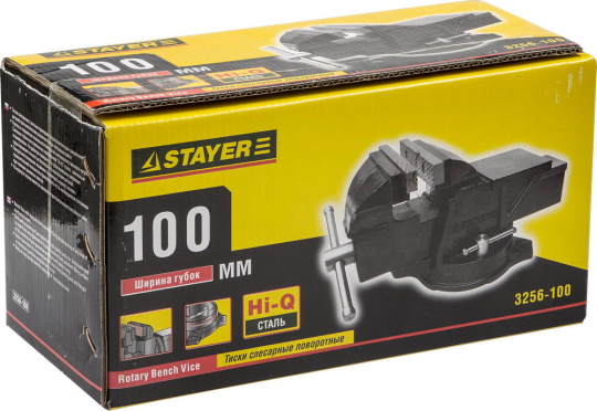 Тиски слесарные 100 мм, STAYER (3256-100)