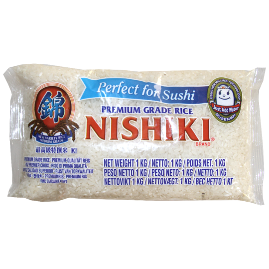 Рис «Nishiki» шлифованный для суши, 1 кг