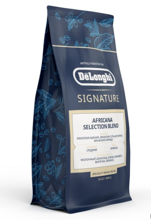 Кофе в зернах DeLonghi Signature Africana Selection Blend (1 кг)