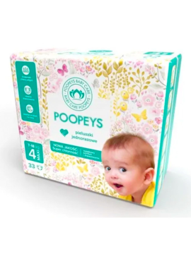 Подгузники Poopeys 4 Maxi 33 шт. (7-18 кг.), Польша