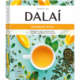 Чай «Dalai» Orange Mint, зе­ле­ный, 100х1.5 г