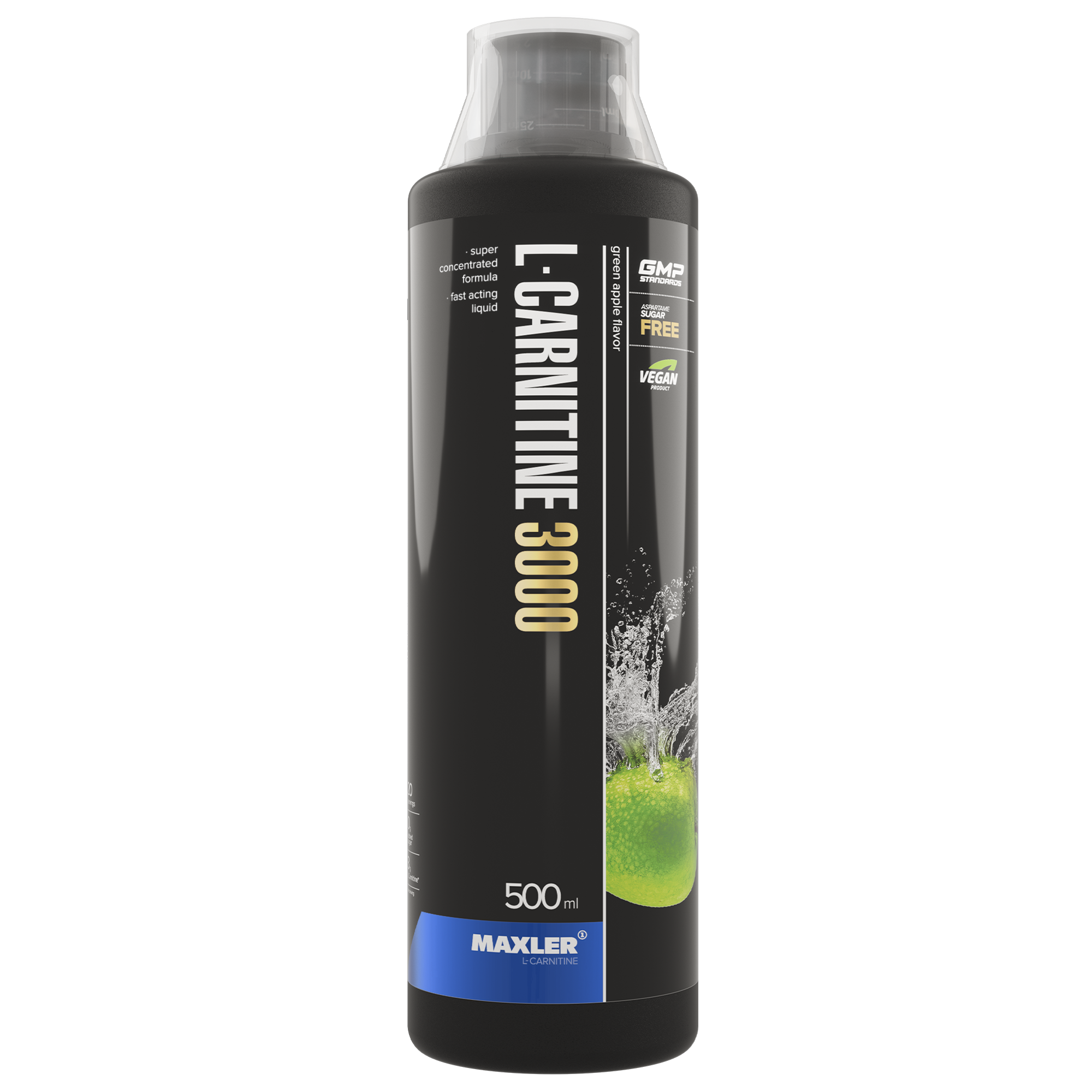 L-карнитин Maxler L-Carnitine 500 ml (3000 mg) - Green Apple