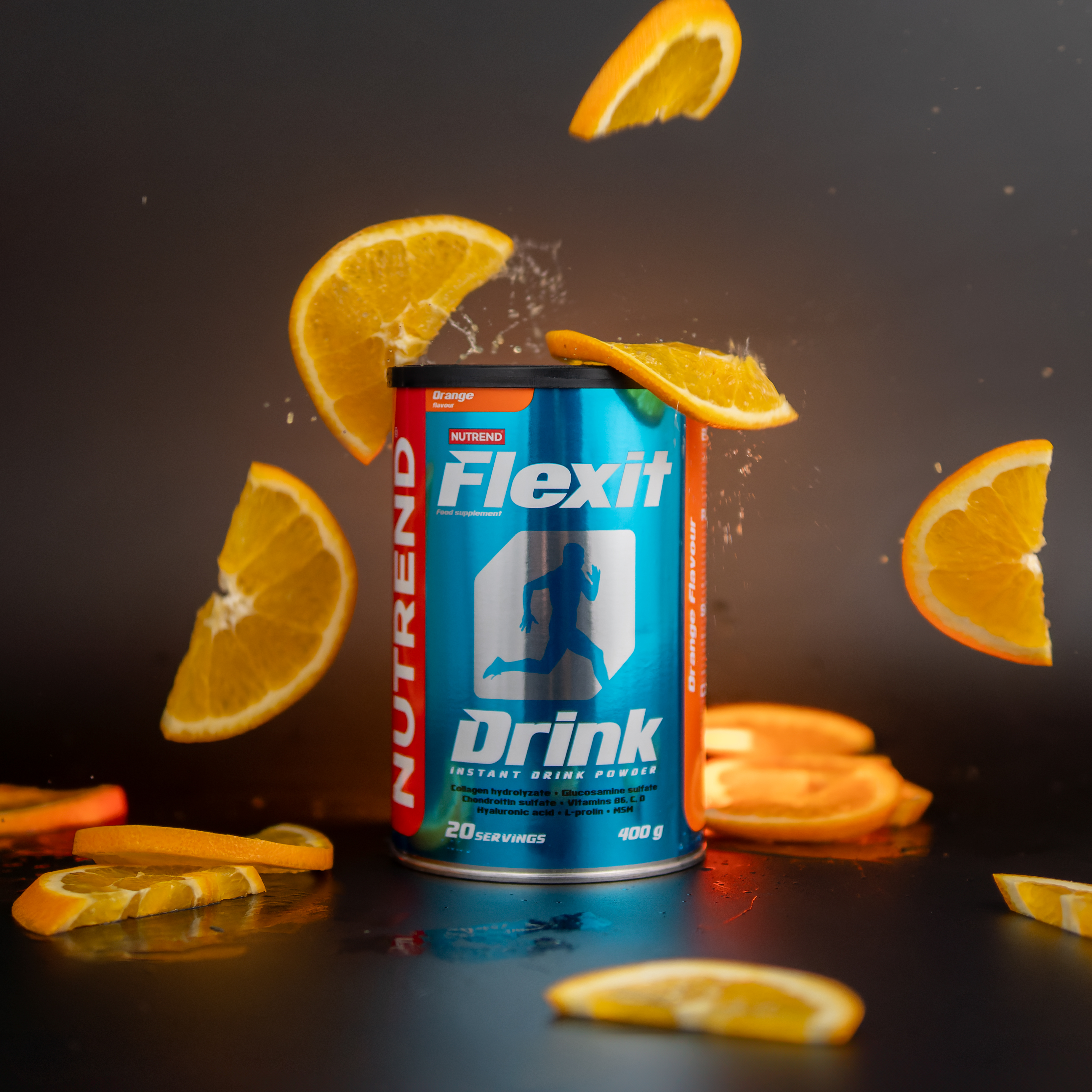 Коллаген для суставов и связок Flexit Drink Nutrend, апельсин 400 грамм