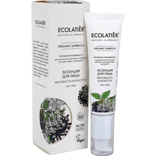 Эссенция для лица «Ecolatier» Green Sambuca, Матовость и красота, 30 мл