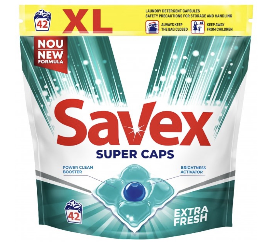 Капсулы для стирки Savex Extra Fresh Caps  (42шт)