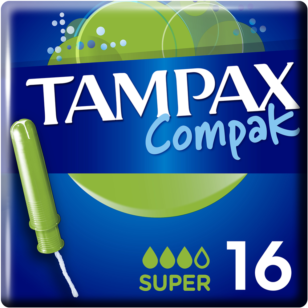 Тампоны женские «Tampax» Compak Super, с аппликатором, 16 шт  