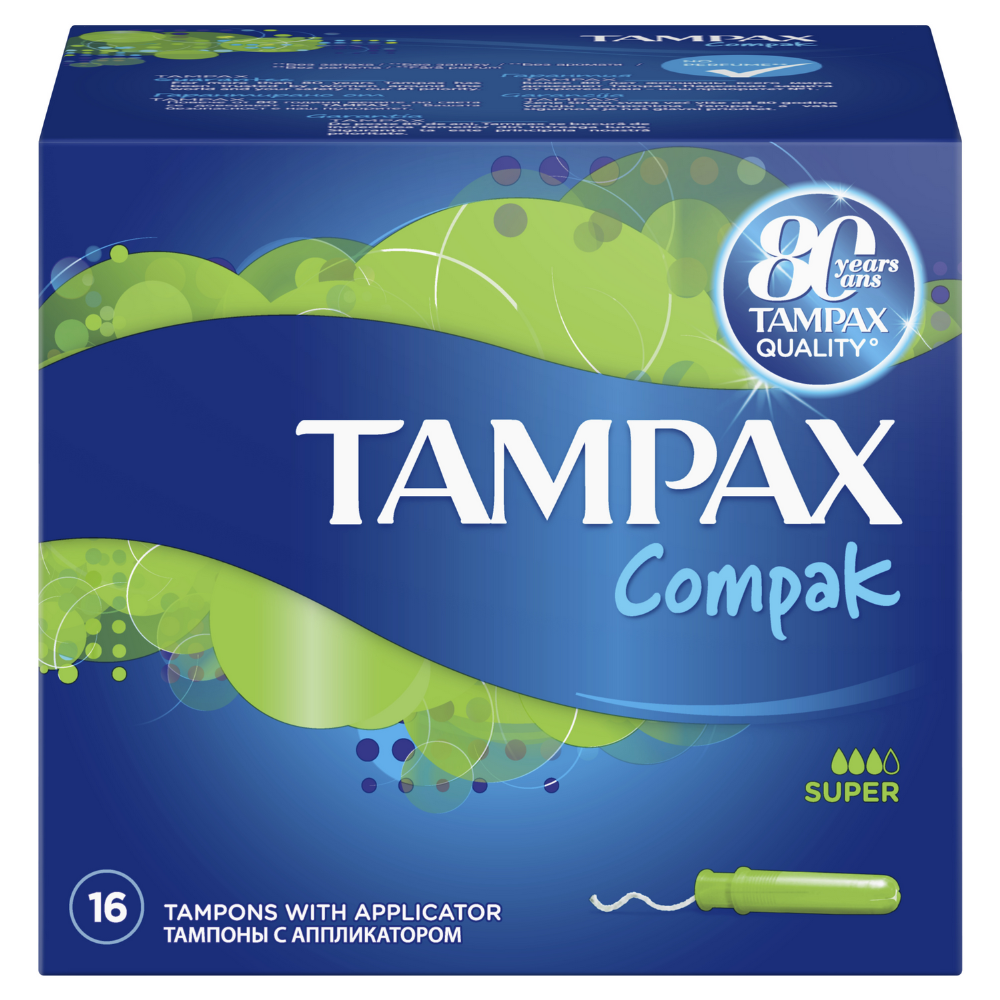 Тампоны женские «Tampax» Compak Super, с аппликатором, 16 шт   #1