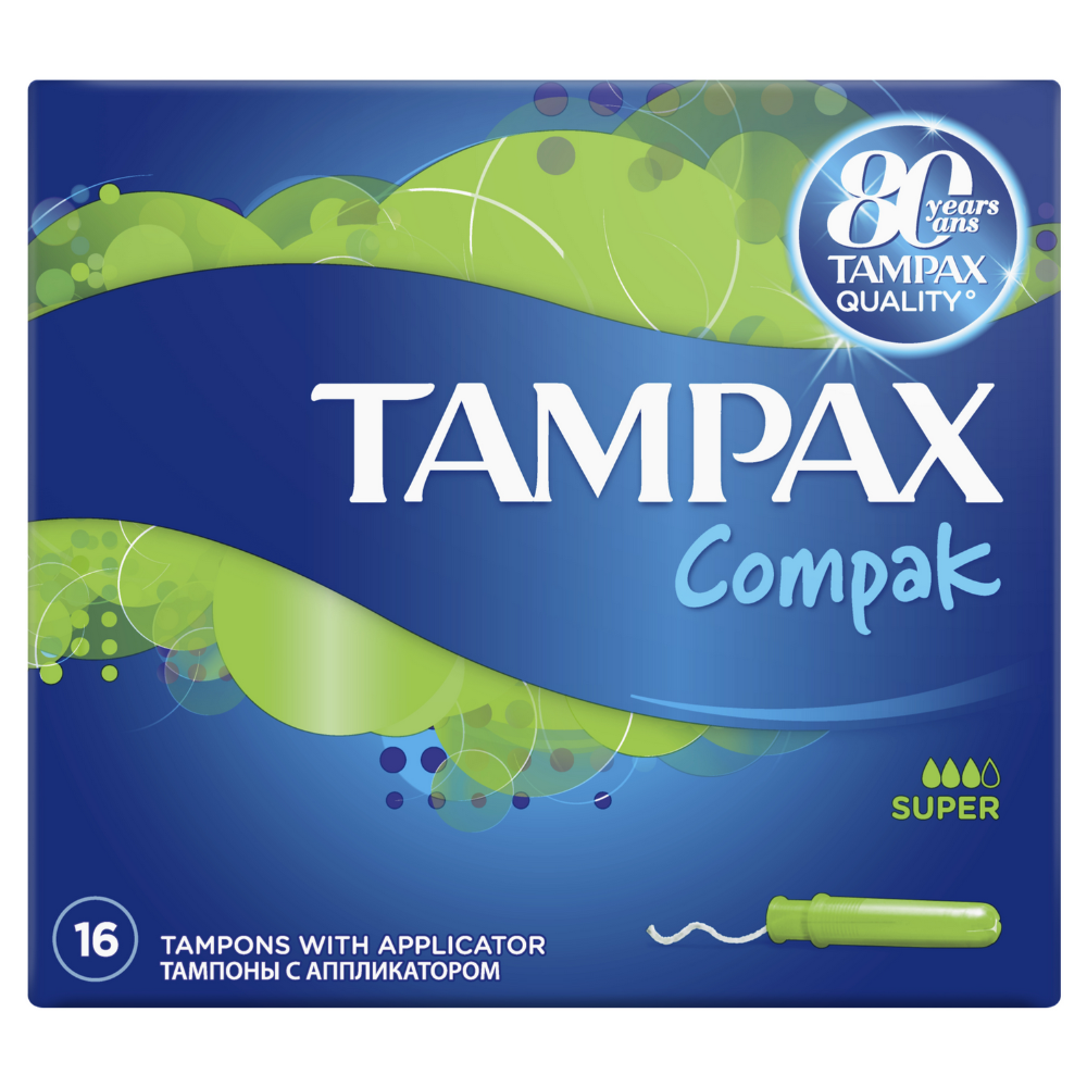 Тампоны женские «Tampax» Compak Super, с аппликатором, 16 шт   #14