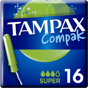 Там­по­ны жен­ские «Tampax» Compak Super, с ап­пли­ка­то­ром, 16 шт  