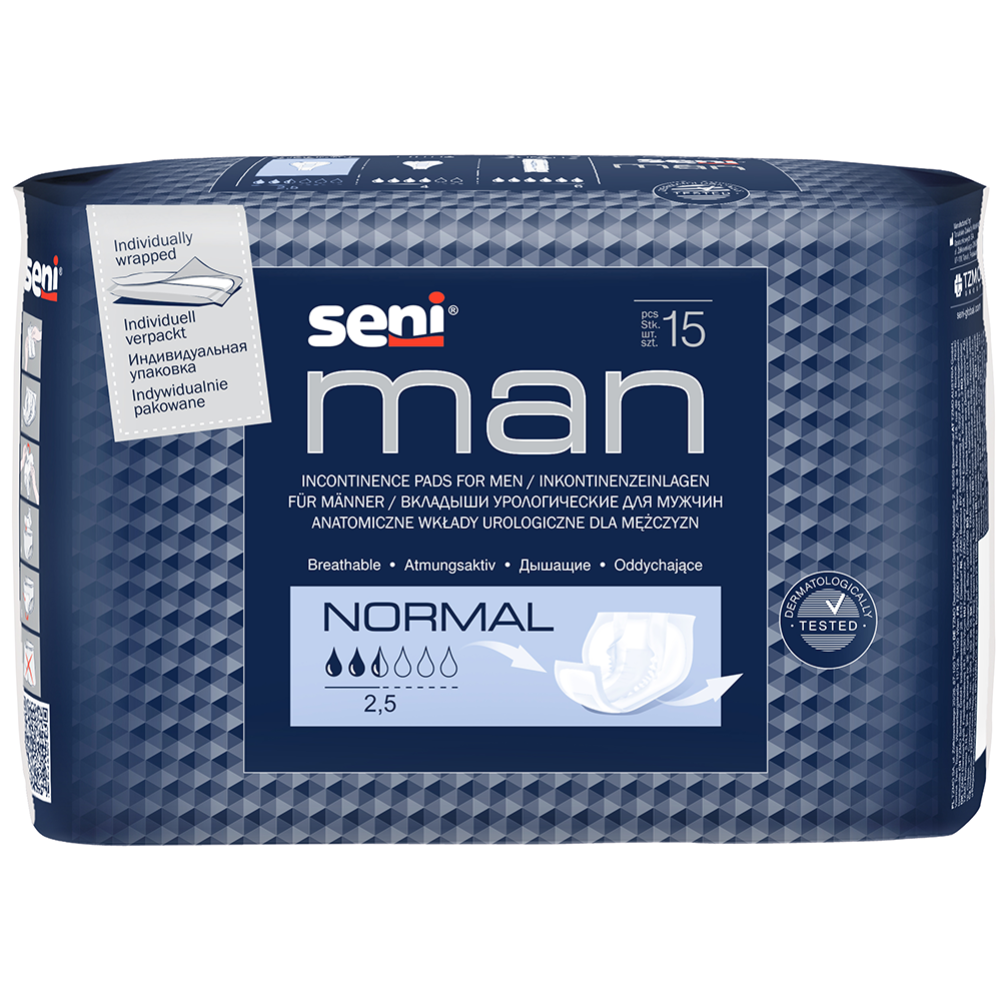 Вкладыши урологические «Seni men» размер normal, 15 шт