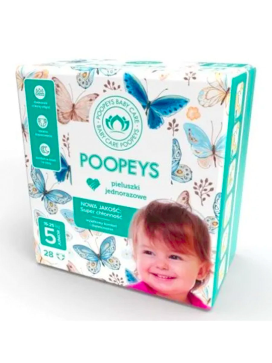 Подгузники Poopeys 5 Junior 28 шт. (15-25 кг.), Польша