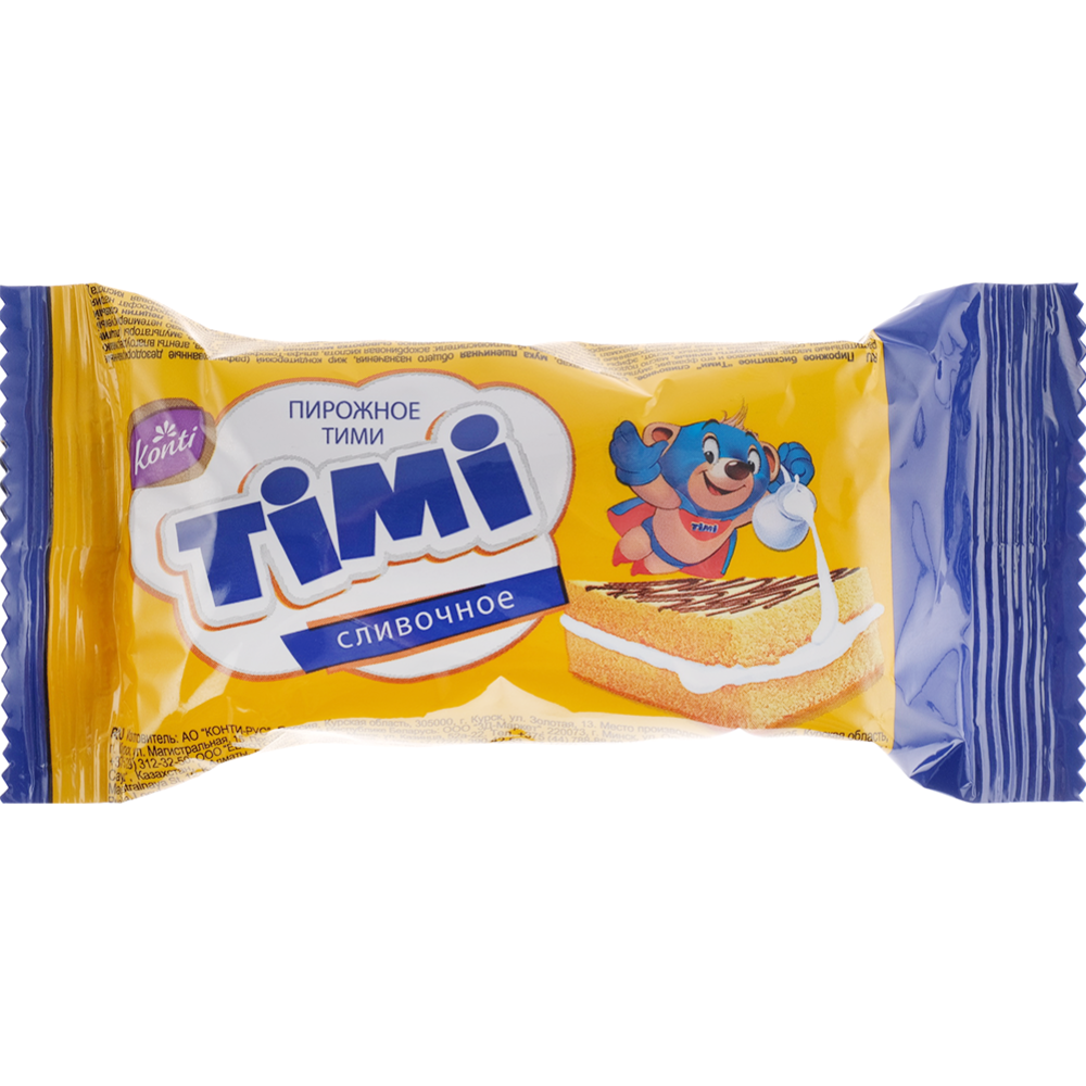 Пирожное бисквитное «Konti» Тими, сливочное, 30 г #0
