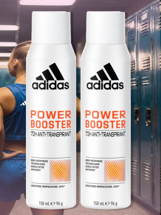 Дезодорант женский Adidas Power Booster 150мл(набор 2 шт)