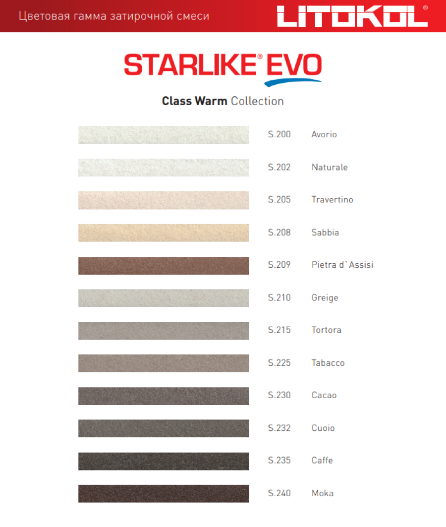 Эпоксидная затирка фуга для швов LITOKOL STARLIKE EVO S.202 NATURALE 2,5 кг