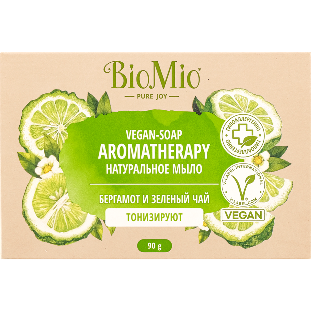 Мыло «BioMio» зеленый чай и эфирное масло бергамота, 90 г