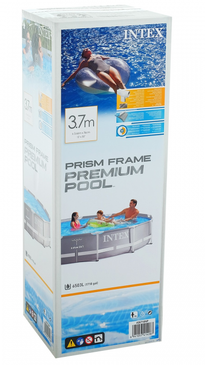 Каркасный бассейн 26710 Intex Prism Frame 366*76 см серый