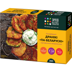 По­лу­фаб­ри­кат дра­ни­ки кар­то­фель­ные «Па-Бе­ла­рус­кi» за­мо­ро­жен­ные, 360 г