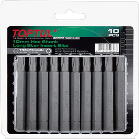 Набор бит «Toptul» Torx T25, FSEB1225G, 10 шт